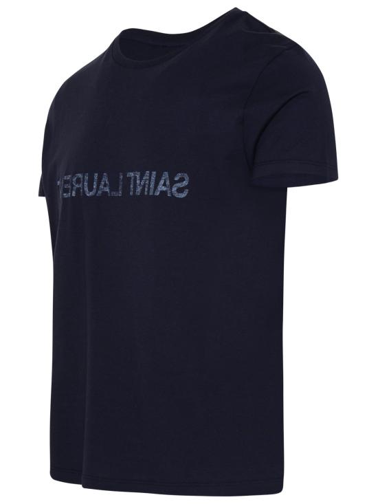 26SS 생로랑 반팔 티셔츠 663278 Y37AW4145 BLUE - SAINT LAURENT