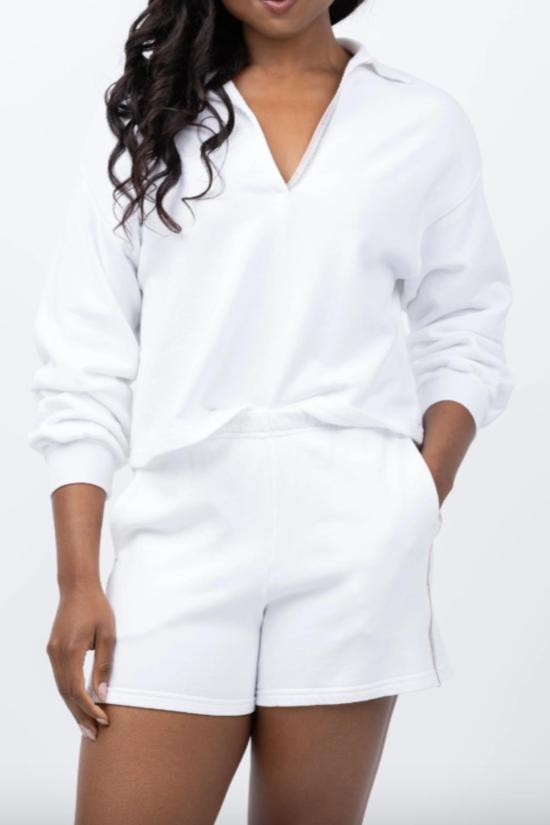  시레나 숏팬츠 홀먼 반바지 화이트 프리즘