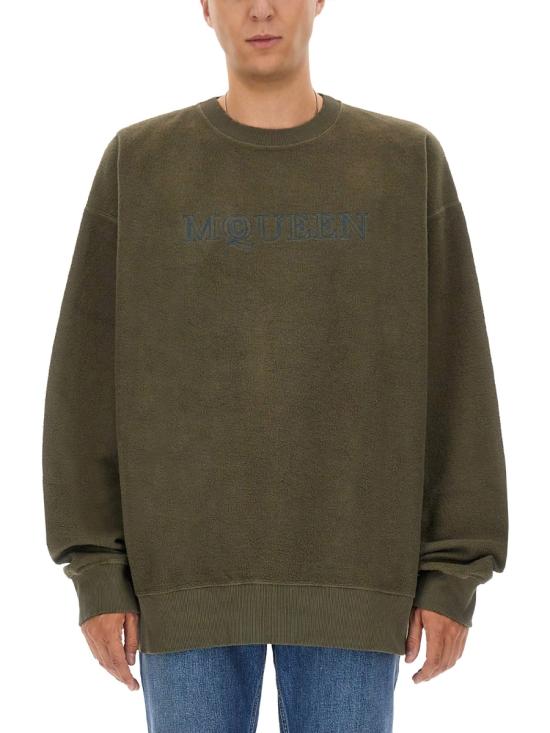  알렉산더 맥퀸 긴팔 티셔츠 801391 QXABE3047 MILITARY GREEN