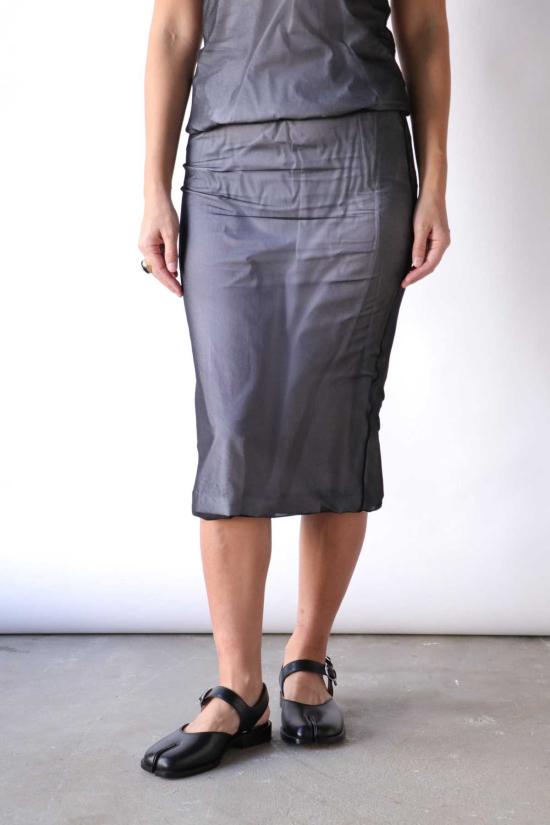  고셰르 미디 스커트 트랜스페어런트  블랙/화이트 - GAUCHERE