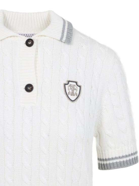 25SS 브루넬로 쿠치넬리 폴로 티셔츠 M19756505CJ068 White - BRUNELLO CUCINELLI