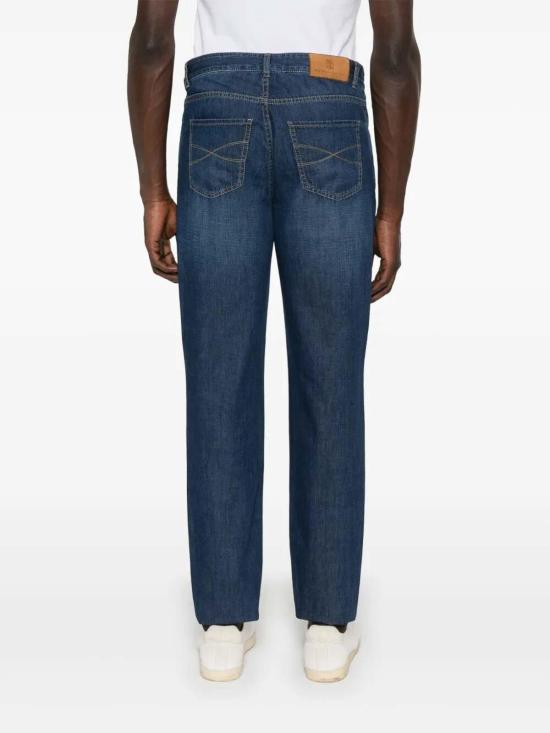 26SS 브루넬로 쿠치넬리 스트레이트 팬츠 ME645D3210C1468 Dark Wash - BRUNELLO CUCINELLI