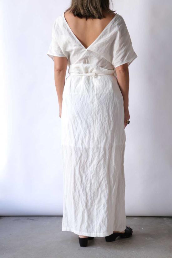  고셰르 반팔 티셔츠 딥 V  오프 화이트 - GAUCHERE