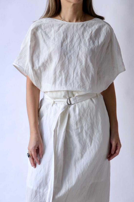  고셰르 반팔 티셔츠 딥 V  오프 화이트 - GAUCHERE