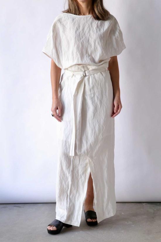  고셰르 반팔 티셔츠 딥 V  오프 화이트 - GAUCHERE