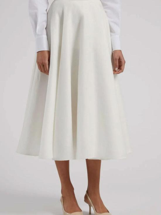 25SS 라르디니 미디 스커트 P5PACEFESD64806100 White - LARDINI