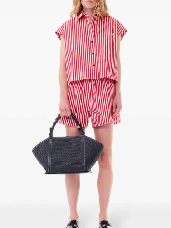 25FW 가니 셔츠 F9264396 Red - GANNI