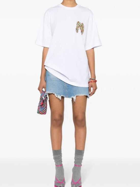 24FW 엠에스지엠 반팔 티셔츠 3642MDM10324700201 White - MSGM