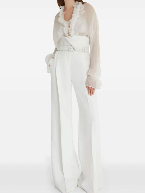 26SS 에르마노 설비노 스트레이트 팬츠 D466P304TEILM14800 White - ERMANNO SCERVINO