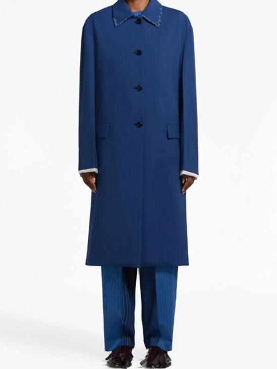 24FW 마르니 트렌치 코트 SPMA0223MSTW83900B65 Blue - MARNI