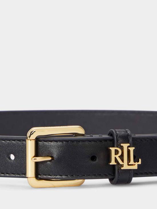 26SS 랄프 로렌 로고 키퍼 가죽 슬림 벨트 412968763001 - RALPH LAUREN