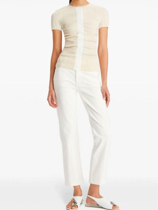  토리버치 스트레이트 팬츠 160607116 White - TORY BURCH