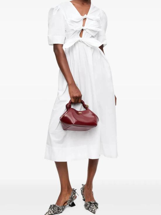  가니 미디 스커트 W0306151 White - GANNI