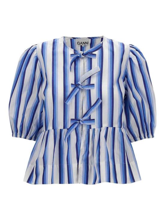 24FW 가니 블라우스 F9184695 Light Blue