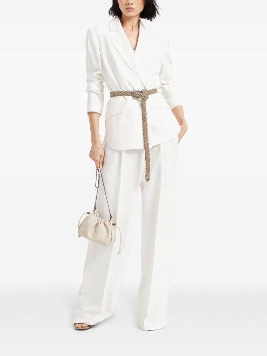 25SS 브루넬로 쿠치넬리 스트레이트 팬츠 MH126P8884C600 White - BRUNELLO CUCINELLI