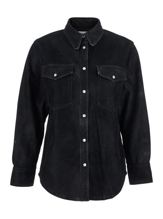 25FW 이자벨마랑에뚜왈 셔츠 CH0240FAC3B01E01BK Black