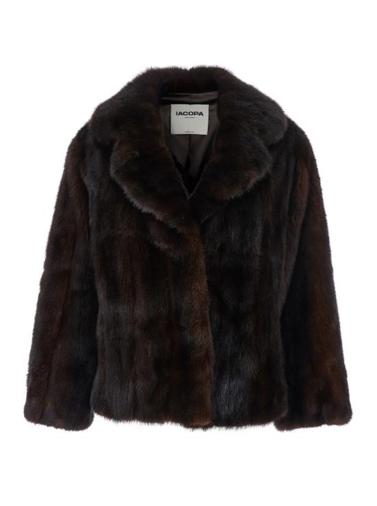 25FW IACOPA 무톤 MINKSHORTMAHOGANY Brown