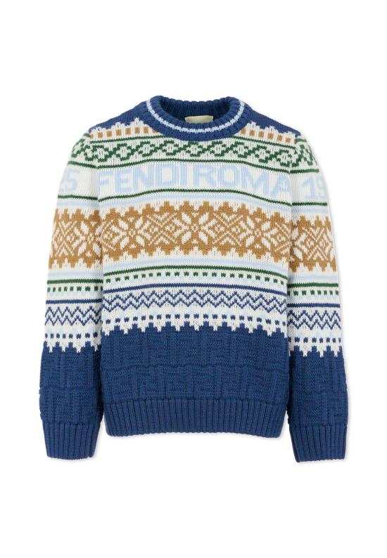 25FW [키즈] 펜디 니트/스웻셔츠 JMG135 AYMS F1I11 BLUE