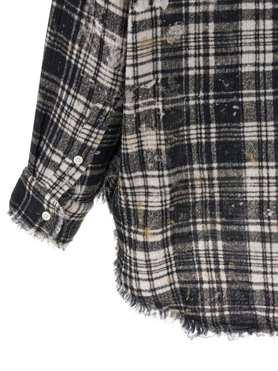 26SS 알13 블라우스 R13WR075R557BBLACKPLAIDWITHSPLATTER Multicolor - R13