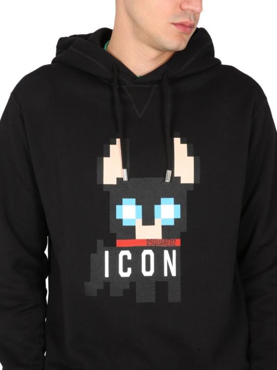  디스퀘어드2 후드 티셔츠 S79GU0105 S25516900 Black - DSQUARED2