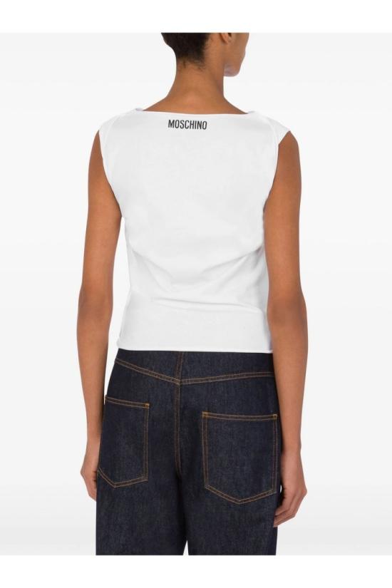 25SS 모스키노 민소매 티셔츠 J1211 04412001 White - MOSCHINO