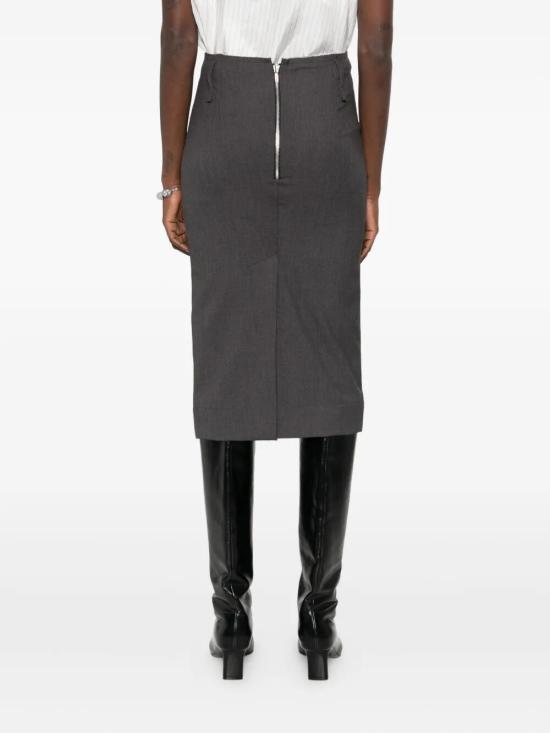 25FW 페데리코 시나 미디 스커트 FCW25SK0301 DARK GREY - FEDERICO CINA