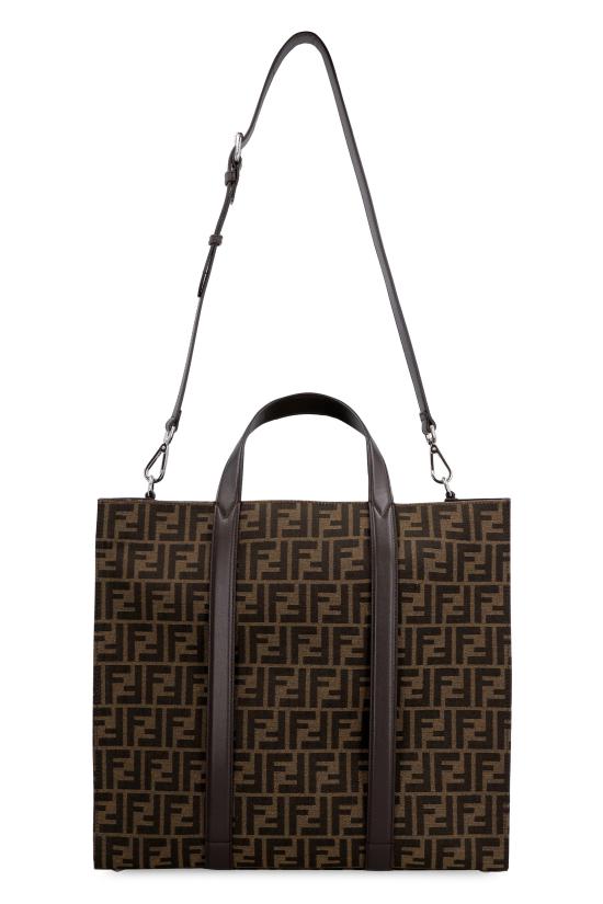  펜디 FF 자카드 패브릭 쇼퍼백 7VA390AG0M F19KW brown - FENDI
