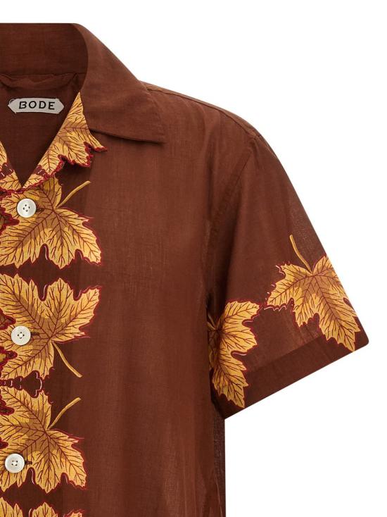  보디 긴팔 셔츠 MRF25SH029ABURN BROWN - BODE