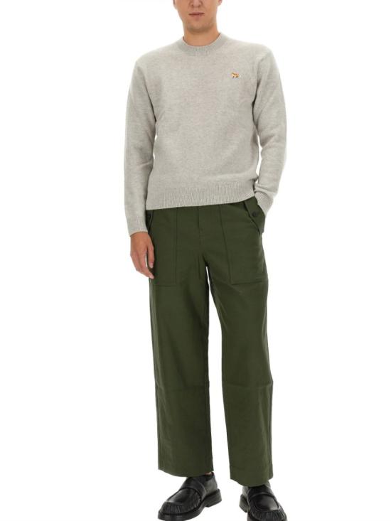  메종키츠네 베이비 폭스 패치 레귤러 점퍼 LM00813KT1006 LIGHTGREY - MAISON KITSUNE