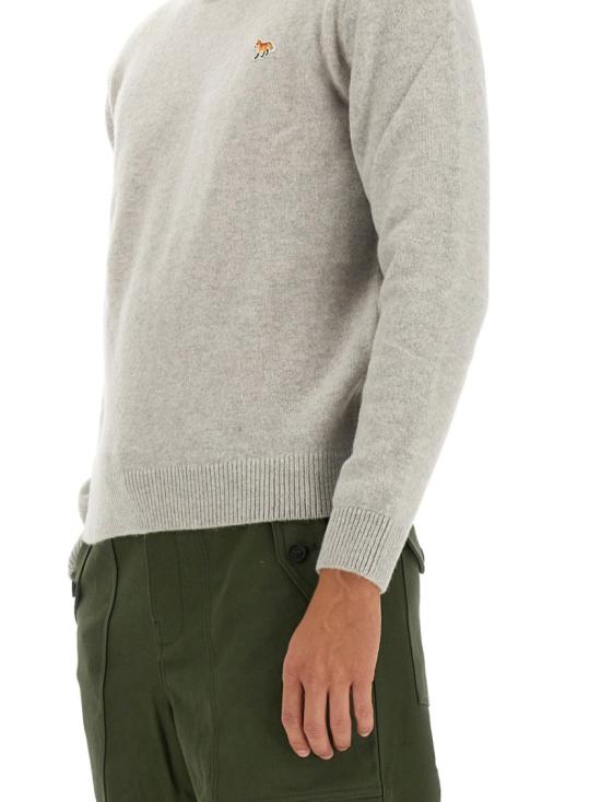  메종키츠네 베이비 폭스 패치 레귤러 점퍼 LM00813KT1006 LIGHTGREY - MAISON KITSUNE