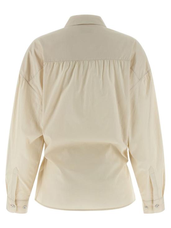  르메르 스트레이트 칼라 트위스트 셔츠  SH1141LF1500WH048 Beige - LEMAIRE