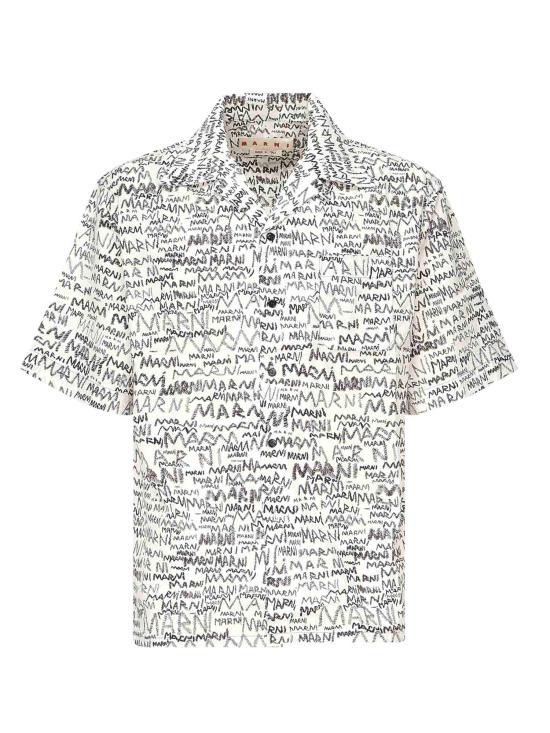 25SS 마르니 반팔 셔츠 CUMU0213A5 UTC464MPW01 White