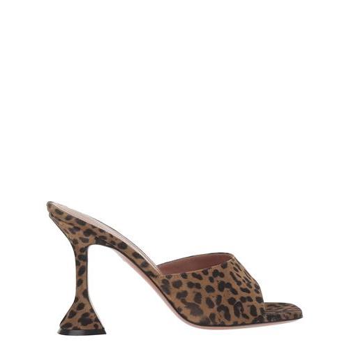 25FW 아미나 무아디 뮬/슬리퍼 LUPITASLIPPER95 LEOPARD Marrone