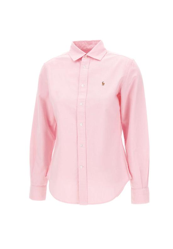 24FW 폴로 랄프로렌 슬림 핏 스트라이프 옥스포드 셔츠 211891377 002 Pink - POLO RALPH LAUREN