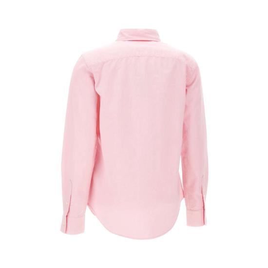 24FW 폴로 랄프로렌 슬림 핏 스트라이프 옥스포드 셔츠 211891377 002 Pink - POLO RALPH LAUREN