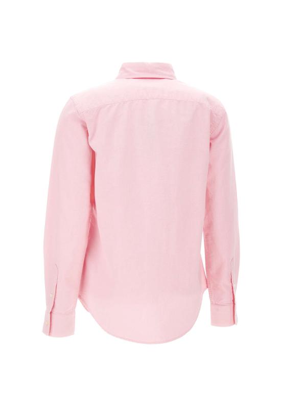 24FW 폴로 랄프로렌 슬림 핏 스트라이프 옥스포드 셔츠 211891377 002 Pink - POLO RALPH LAUREN