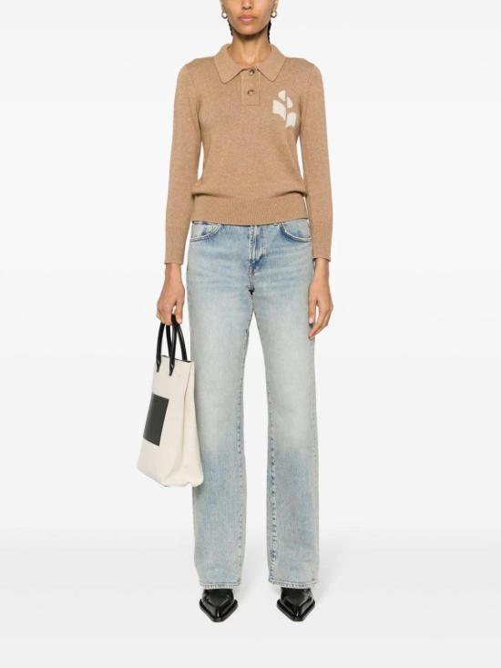 25FW 이자벨마랑에뚜왈 노라 폴로 니트 스웨터  PU0314FAA1X05E 50CM CAMEL - ISABEL MARANT ETOILE