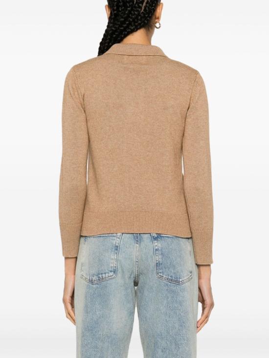 25FW 이자벨마랑에뚜왈 노라 폴로 니트 스웨터  PU0314FAA1X05E 50CM CAMEL - ISABEL MARANT ETOILE
