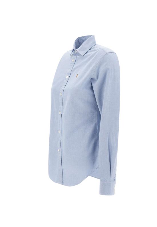 24FW 폴로 랄프로렌 슬림 핏 스트라이프 옥스포드 셔츠 211891377 001 Blue - POLO RALPH LAUREN