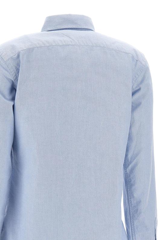 24FW 폴로 랄프로렌 슬림 핏 스트라이프 옥스포드 셔츠 211891377 001 Blue - POLO RALPH LAUREN