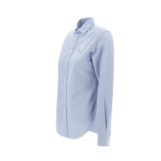 24FW 폴로 랄프로렌 슬림 핏 스트라이프 옥스포드 셔츠 211891377 001 Blue - POLO RALPH LAUREN