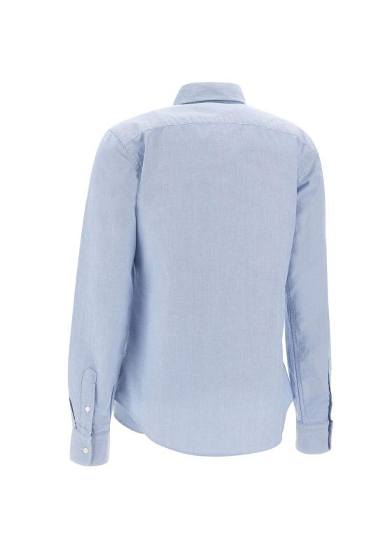 24FW 폴로 랄프로렌 슬림 핏 스트라이프 옥스포드 셔츠 211891377 001 Blue - POLO RALPH LAUREN