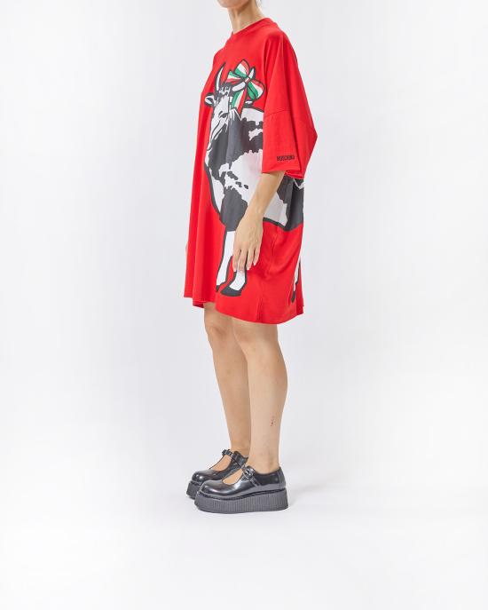 25FW 모스키노 원피스 0408 0554 1115 ROSSO MULTI - MOSCHINO