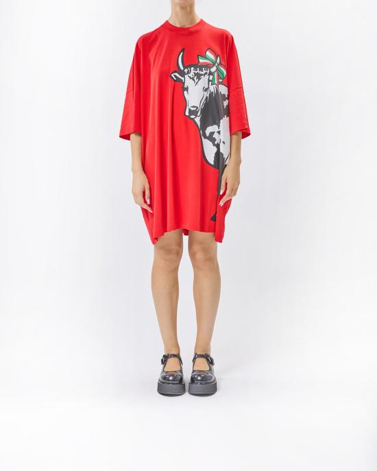 25FW 모스키노 원피스 0408 0554 1115 ROSSO MULTI - MOSCHINO