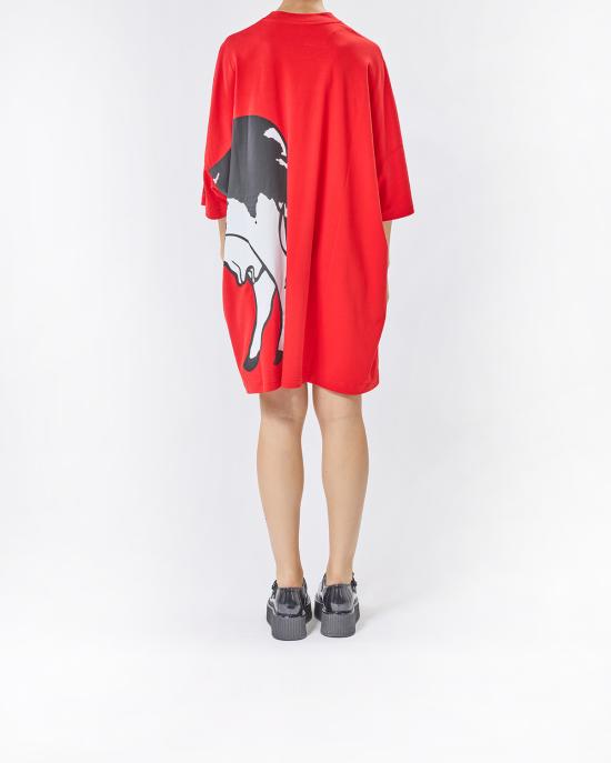 25FW 모스키노 원피스 0408 0554 1115 ROSSO MULTI - MOSCHINO