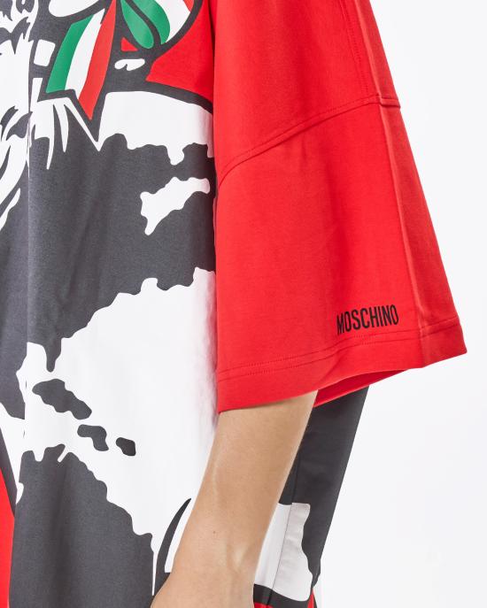 25FW 모스키노 원피스 0408 0554 1115 ROSSO MULTI - MOSCHINO