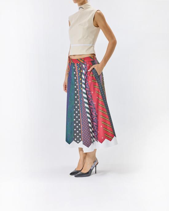 25FW 모스키노 롱 스커트 0113 5553 1888 MULTICOLOR - MOSCHINO