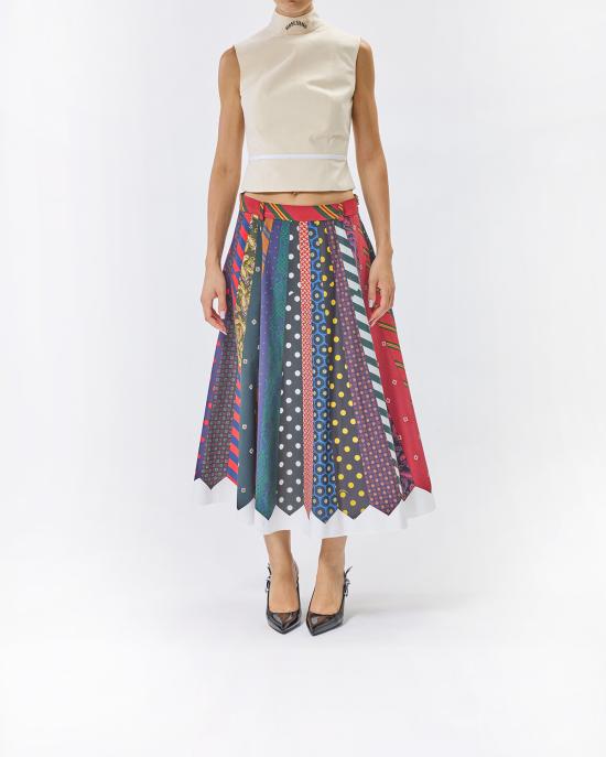 25FW 모스키노 롱 스커트 0113 5553 1888 MULTICOLOR - MOSCHINO