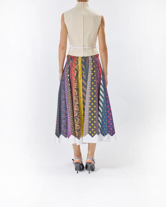 25FW 모스키노 롱 스커트 0113 5553 1888 MULTICOLOR - MOSCHINO