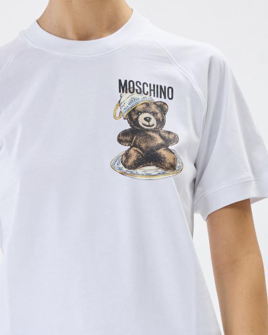 25FW 모스키노 반팔 티셔츠 0725 5541 1001 BIANCO - MOSCHINO